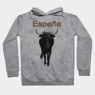 Espana, Spain, bull Hoodie